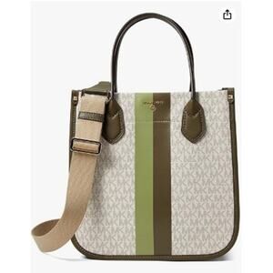 Michael Kors Heidi North/South Canvas Tote Light Sage/Olive Handbag